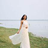 SAREE PAIRED BLOUSE AND PETICOAT