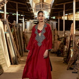 MAROON KAFTAN WITH PANTS