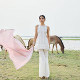 SHORT KURTA PAIRED WITH FLARED PANT AND DUPATTA