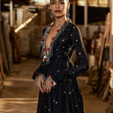ANARKALI WITH KIRAN LACE AND CHURIDAR