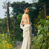 DRAPE SAREE PAIRED WITH BLOUSE