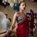 ORGANZA SAREE AND PETTICOAT