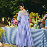 HIGH -LOW ANARKALI PAIRED WITH DHOTI