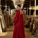MAROON KAFTAN WITH PANTS