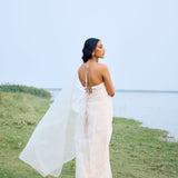 SAREE PAIRED BLOUSE AND PETICOAT