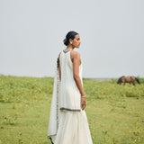 GHARARA PAIRED WITH SHORT KURTA AND DUPATTA