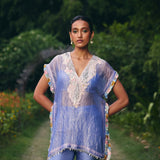 KAFTAAN PAIRED BLOUSE AND BELL BOTTOM PANT