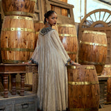 PLEATED TISSUE ANARKALI AND PANTS