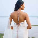 SAREE PAIRED BLOUSE AND PETICOAT