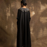 BLACK HIGH LOW ANARKALI WITH DHOTI