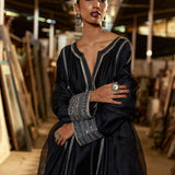 A-LINE KALI KURTA WITH SALWAR AND DUPATTA
