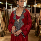 MAROON KAFTAN WITH PANTS