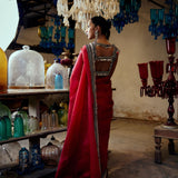 ORGANZA SAREE AND PETTICOAT