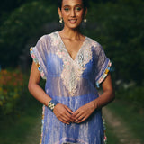KAFTAAN PAIRED BLOUSE AND BELL BOTTOM PANT