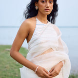 SAREE PAIRED BLOUSE AND PETICOAT
