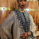 PLEATED TISSUE ANARKALI AND PANTS