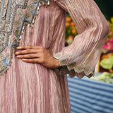 CRUSHED TISSUE ANARKALI PAIRED WITH FLARED PANT