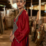 MAROON KAFTAN WITH PANTS