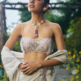 DRAPE SAREE PAIRED WITH BLOUSE