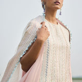 EMBROIDERED KURTA PAIRED WITH PSNT AND DUPATTA