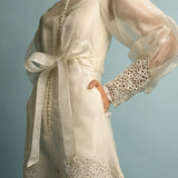 White Organza Playsuit With Michaelmas