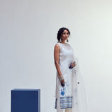 DOUBLE LAYERED KURTA WITH CRUSHED PANTS