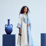 EMBROIDERED NECK KURTA WITH PANTS