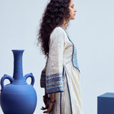 EMBROIDERED NECK KURTA WITH PANTS