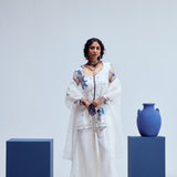 ORGANZA FRONT OPEN KURTA AND PANTS