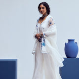 ORGANZA FRONT OPEN KURTA AND PANTS