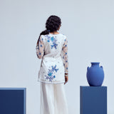 ORGANZA FRONT OPEN KURTA AND PANTS