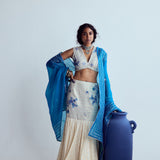 GOLD KORA HALF HALF SKIRT AND BLOUSE