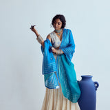 GOLD KORA HALF HALF SKIRT AND BLOUSE