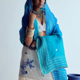 GOLD KORA HALF HALF SKIRT AND BLOUSE