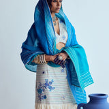 GOLD KORA HALF HALF SKIRT AND BLOUSE