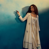 FRONT OPEN ANARKALI WITH PANTS AND KURTA INSIDE