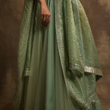 Sharik Pista Green Lehenga with Dupatta