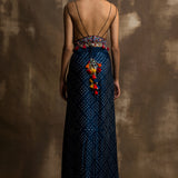 Mustafa Indigo Blue Boho Dhoti with Blouse