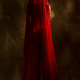 Red Gulaab Lehenga with Dupatta in Monotone