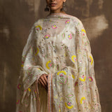 Yunus Ivory Anarkali with Dupatta