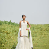 GHARARA PAIRED WITH SHORT KURTA AND DUPATTA