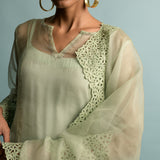 Green Sheer Kaaftan Kurta