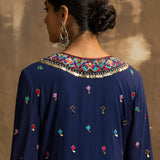 Mustafa Navy Blue Boho Kurta Set