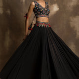 Azeem Black Lehenga Set