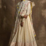 Yunus Ivory Anarkali with Dupatta