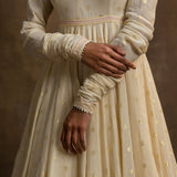 Yunus Ivory Anarkali with Dupatta