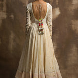 Yunus Ivory Anarkali with Dupatta