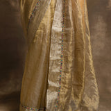 Pushkar Gold Tissue Saree with Blouse